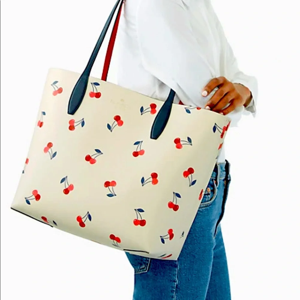 New Kate Spade bing large reversible cherry tote - Picture 2 of 16